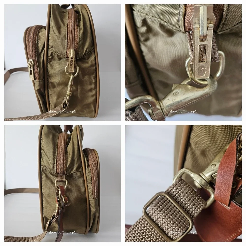 Brookfield by Hartmann Messenger Bag Carry-on Tote Leather Accents Adjustable